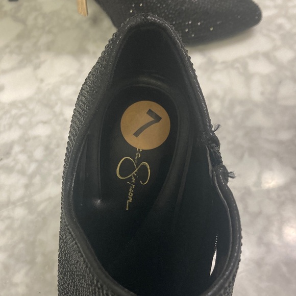 Jessica Simpson Black Heeled Boots - Picture 3 of 7